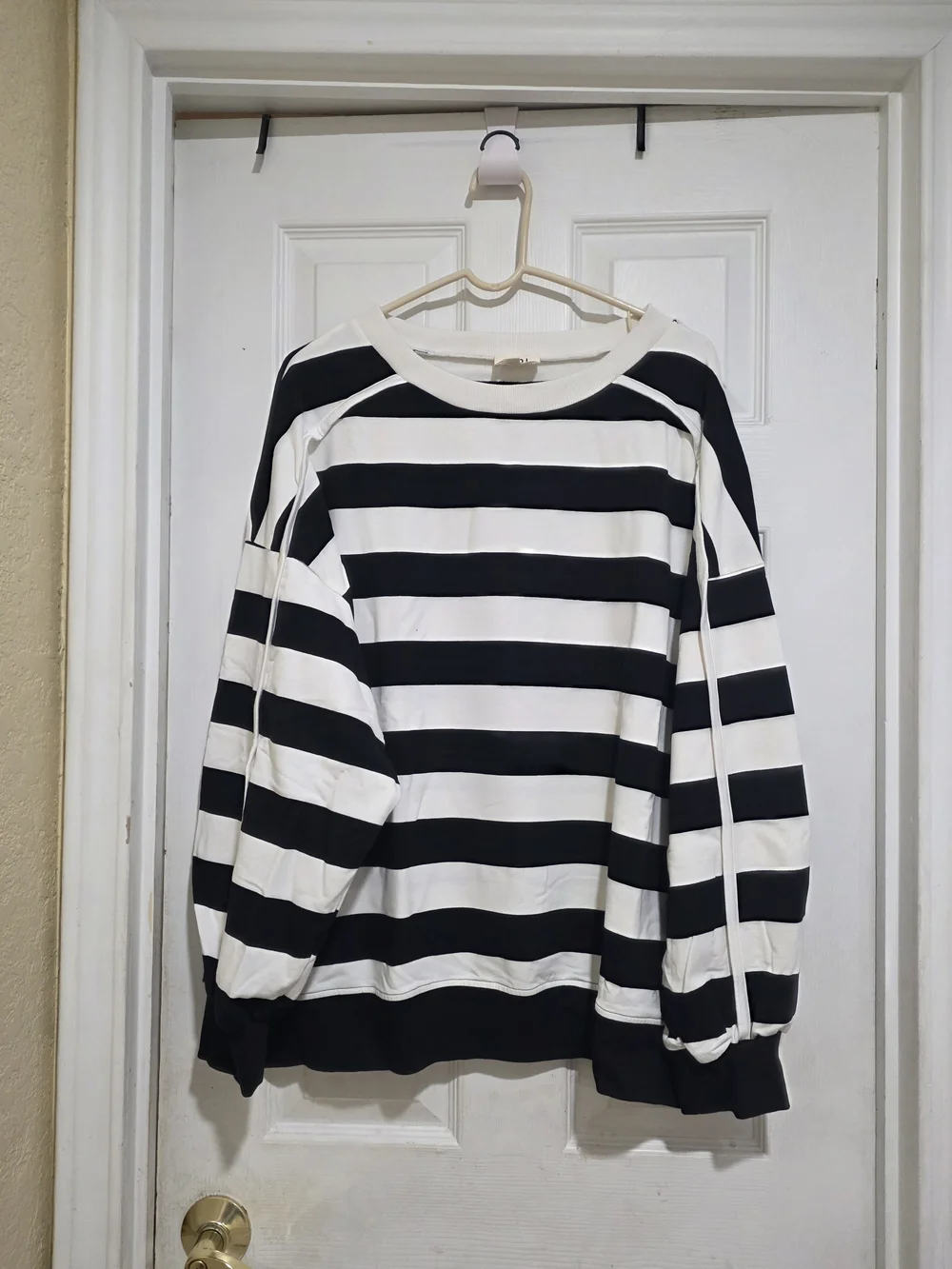 BiBi Black and White Striped Women's Sweater - Picture 2 of 7